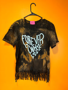 Forever Two Wheels Bleach Dyed & Cut T-Shirt (MD)